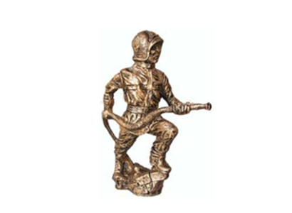 Skulptur Feuerwehrmann Feuerwehr Antik-Stil Figur Moderne Kunst Löschung 25 cm